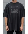 Unisex Oversize 24/1 Penye DTF Baskılı Tişört - DTF287