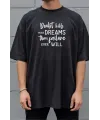 Unisex Oversize 24/1 Penye DTF Baskılı Tişört - DTF291