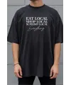 Unisex Oversize 24/1 Penye DTF Baskılı Tişört - DTF295