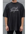 Unisex Oversize 24/1 Penye DTF Baskılı Tişört - DTF296
