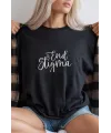 Unisex Oversize 24/1 Penye DTF Baskılı Tişört - DTF296