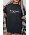 Unisex Oversize 24/1 Penye DTF Baskılı Tişört - DTF298