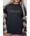 Unisex Oversize 24/1 Penye DTF Baskılı Tişört - DTF300