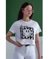 Unisex Oversize 24/1 Penye DTF Baskılı Tişört - DTF55