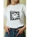 Unisex Oversize 24/1 Penye DTF Baskılı Tişört - DTF55