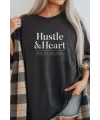 Unisex Oversize 24/1  Süprem Kumaş Penye Baskılı Tişört Pamuklu Ribanalı Bisiklet Yaka Kısa Kollu