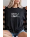 Unisex Oversize 24/1  Süprem Kumaş Penye Baskılı Tişört Pamuklu Ribanalı Bisiklet Yaka Kısa Kollu