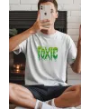 Unisex Oversize Baskılı T-Shirt  Pamuklu Süprem Kumaş Bisiklet Yakalı Kısa Kollu