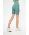 Yüksek Bel Biker Sporcu Şort - Mint Yeşili