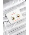 ietaks™ 14K Gold Renk Kaplama CM Kadın Küpe