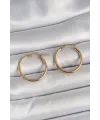 ietaks™ 316 Çelik Gold Renk 22mm Kadın Halka Model Kadın Küpe