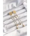 ietaks™ 316L Çelik Altın Renk Sallantılı Düğüm Model Papatya Küpe