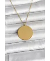 ietaks™ 316L Çelik Gold Renk Ayetel Kürsi ve Allah Yazılı Kolye