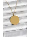 ietaks™ 316L Çelik Gold Renk Ayetel Kürsi ve Allah Yazılı Kolye
