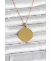 ietaks™ 316L Çelik Gold Renk Ayetel Kürsi Yazılı Kolye