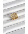 ietaks™ 316L Çelik Gold Renk Geometrik Model Kadın Yüzük