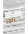 ietaks™ 316L Çelik Gold Renk Kadın Küpe Seti