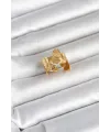 ietaks™ 316L Çelik Gold Renk Lotus Model Kadın Yüzük
