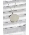 ietaks™ 316L Çelik Gümüş Renk Ayetel Kürsi ve Allah Yazılı Kolye