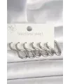 ietaks™ 316L Çelik Gümüş Renk Kalp Model Kadın Küpe Seti