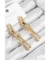 ietaks™ 316L Çelik Sallantılı Tifany Model Gold Renk Kadın Küpe