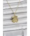 ietaks™ 316L Çelik Zincir Gold Renk Ayıcık Model Açılabilir Kadın Kolye