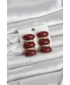 ietaks™ Bordo Vintage Model Gold Renk Kadın Küpe