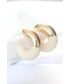 ietaks™ CCB Krem Gold Çift Renk Küpe