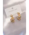 ietaks™ Çelik Gold Renk Tifanny Zincir Model Kadın Küpe