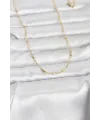 ietaks™ CM 14K Gold Renk Bar Zincir Model 60 cm Kadın Kolye