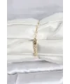 ietaks™ CM 14K Gold Renk Barlı Yılan Zincir Model Kadın Bileklik