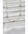 ietaks™ CM 14K Gold Renk Damla Topçuklu Zincir Model 60 cm Kadın Kolye