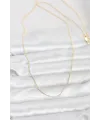 ietaks™ CM 14K Gold Renk İnce Top Zincirli 60 cm Kadın Kolye