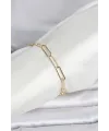 ietaks™ CM 14K Gold Renk Kalın Ataç Zincir Model Kadın Bileklik