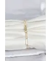 ietaks™ CM 14K Gold Renk Kalın Ataç Zincir Model Kadın Bileklik