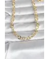ietaks™ CM 14K Gold Renk Kalın Halka Zincirli 60 cm Kadın Kolye