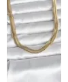 ietaks™ CM 14K Gold Renk Kalın Yassı Yılan Zincir Model 45 cm Kadın Kolye