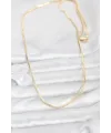 ietaks™ CM 14K Gold Renk Kare Zincirli Model 60 cm Kadın Kolye