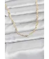 ietaks™ CM 14K Gold Renk Lazer Zincirli Model 60 cm Kadın Kolye