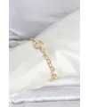 ietaks™ CM 14K Gold Renk Lazerli Halka Model Kadın Bileklik
