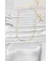 ietaks™ CM 14K Gold Renk Lazerli Yassı Model Zincirli 60 cm Kadın Kolye