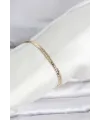 ietaks™ CM 14K Gold Renk Lazerli Yassı Zincir Model Kadın Bileklik