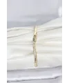 ietaks™ CM 14K Gold Renk Lazerli Yassı Zincir Model Kadın Bileklik