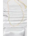 ietaks™ CM 14K Gold Renk Lazerli Zincir Model 60 cm Kadın Kolye