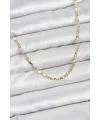 ietaks™ CM 14K Gold Renk Lazerli Zincir Model Kadın Kolye