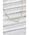 ietaks™ CM 14K Gold Renk Pirinç Zincir Model Kadın Kolye