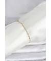 ietaks™ CM 14K Gold Renk Yassı Ezme Burgu Model Kadın Bileklik