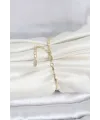 ietaks™ CM 14K Gold Renk Yassı Ezme Burgu Model Kadın Bileklik