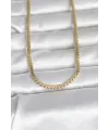 ietaks™ CM 14K Gold Renk Yassı Ezme Zincir Model 60 cm Kadın Kolye