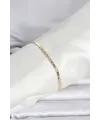 ietaks™ CM 14K Gold Renk Yassı Ezme Zincir Model Kadın Bileklik